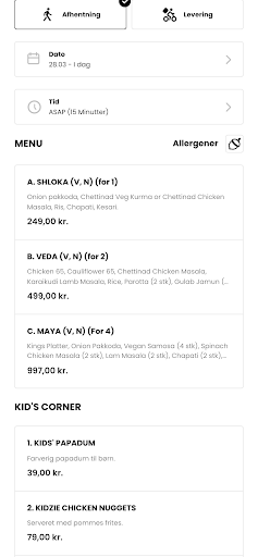 The South Indian Takeaway Screen 2