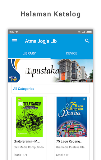Android application Atma Jogja Lib screenshort