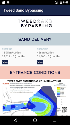 Android application Tweed Sand Bypassing screenshort