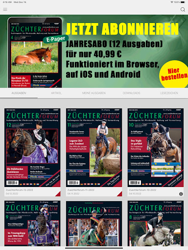 Android application ZÜCHTERFORUM E-Paper screenshort