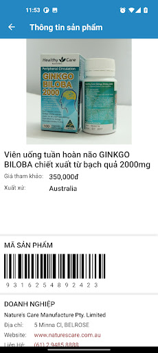 T.check - Quét mã sản phẩm Screen 2