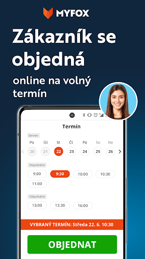 Android application myFox - rezervační systém screenshort