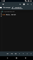 screenshot of Shell Script Editor