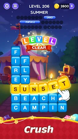 Game screenshot Word Crush - 楽しいパズルゲーム mod apk