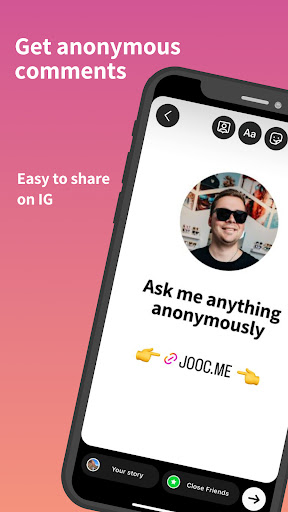 Android application JOOC: anonymous Q&A screenshort
