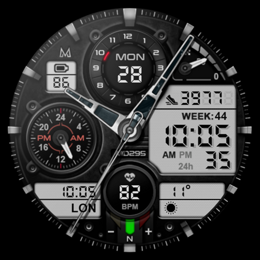 MD295 Analog watch face logo