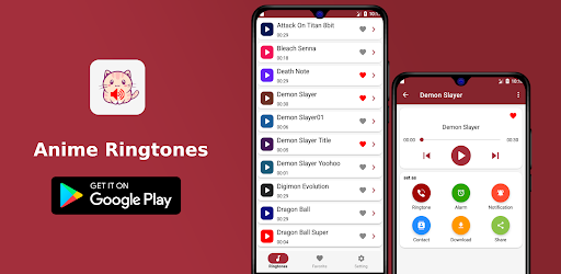 Android application Anime Ringtones screenshort