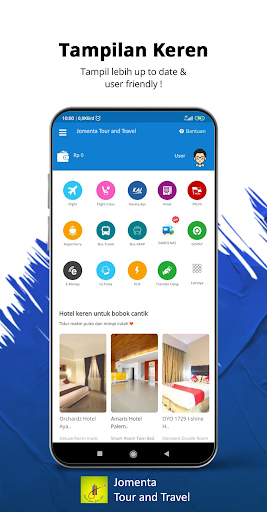 Android application Jomenta Tour and Travel screenshort
