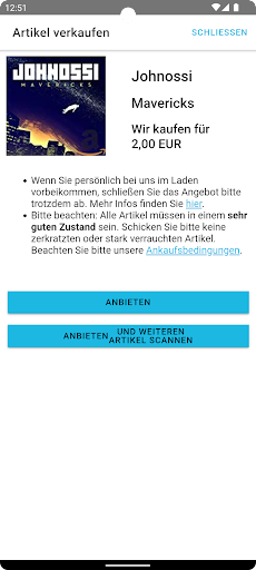 Android application ZeeDee Ankauf screenshort