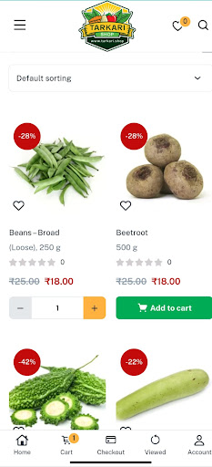 Tarkari Shop Screen 3