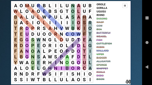 Android application Word Search Unlimited screenshort