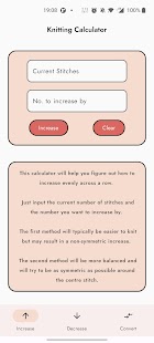 Knitting Calculator Screenshot