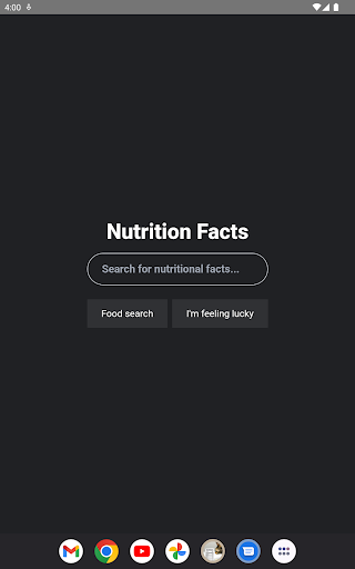 Android application Food Facts Finder screenshort