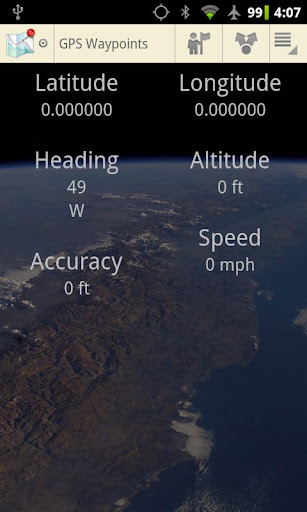 Android application GPSWaypoints screenshort