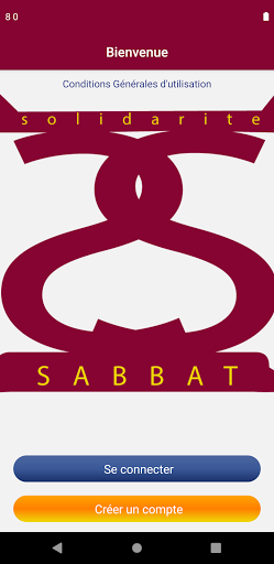 Android application sabbat-solidarité screenshort