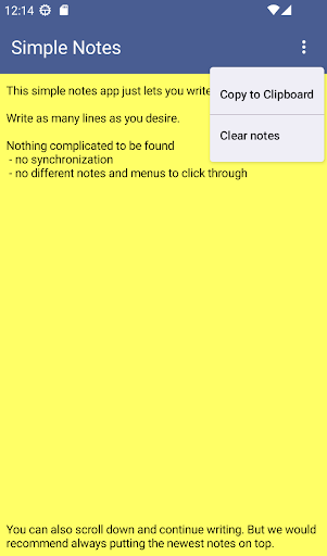 Simple Notes Screen 3