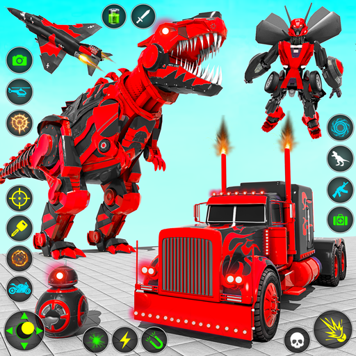 Dino Robot Car Transform 3D