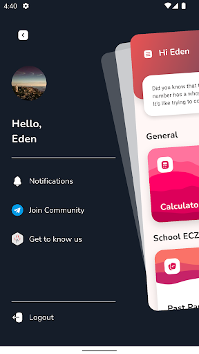 Android application My Personal Tutor screenshort