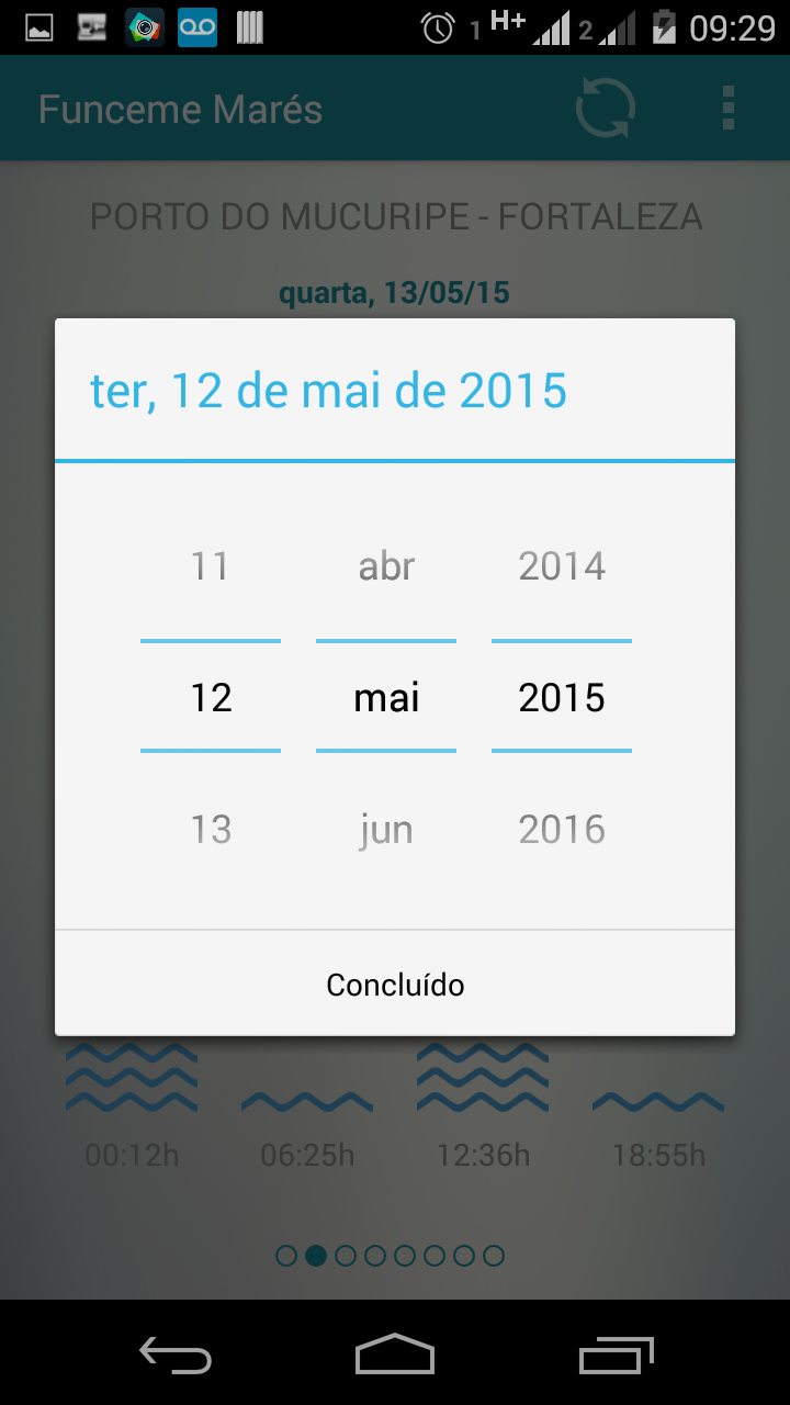 Android application FUNCEME MARÉS screenshort