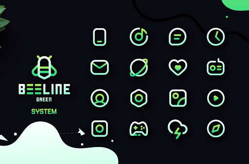 Screenshot of BeeLine Green Iconpack