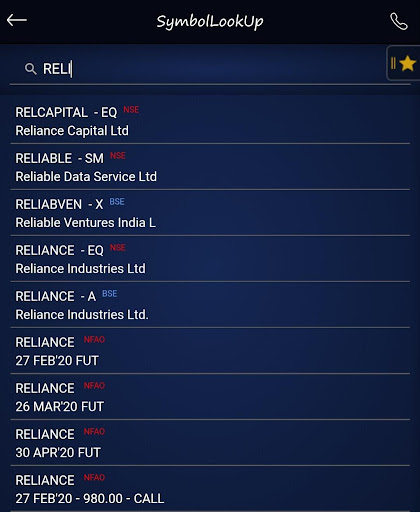 Mehta Mobile Trading Screen 3
