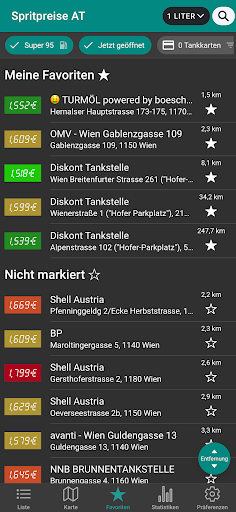Spritpreise AT: Clever Tanken Screen 2