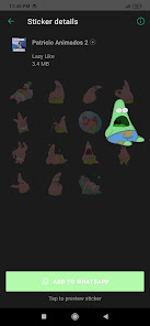 Captura de Pantalla 10 Stickers de Patricio Animados  android