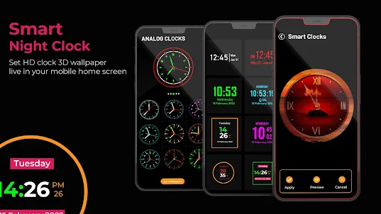 Lock Screen Smart Night Clock