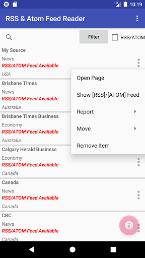 Android application RSS and ATOM Feed Reader screenshort