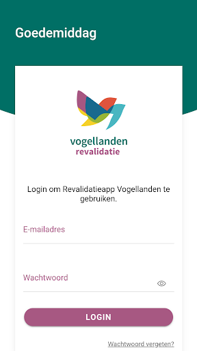 Android application Revalidatie App Vogellanden screenshort