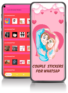 Animated Love Couples Stickers
