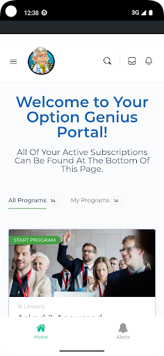 Android application OptionGenius screenshort