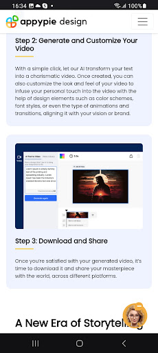 Screenshot of AI Video Generator