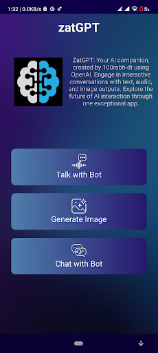 Android application zatGPT screenshort