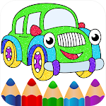 Cover Image of Download Glitter vehicles coloring book  APK
