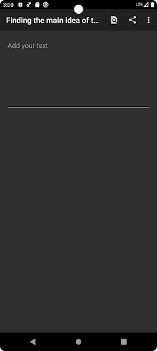 Main idea finder and generator Screen 2