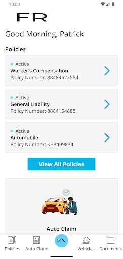Finity Risk Mobile Screen 2