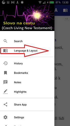 Czech English Deutsch Français Screen 2