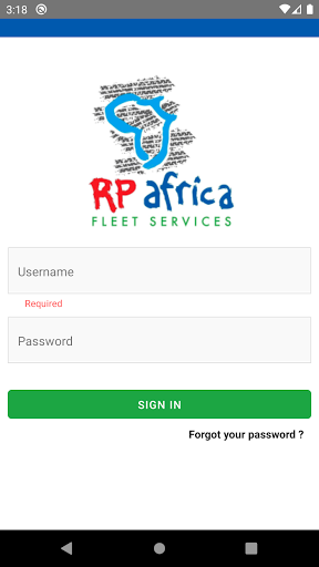 RP Africa Fleet Services Screen 2