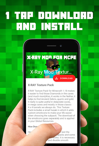 Android application X-Ray Mod Texture Pack screenshort