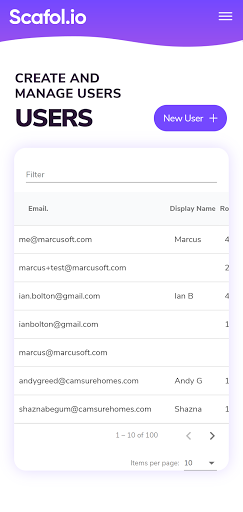 Android application Scafol Staging screenshort