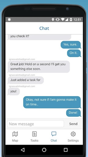 Android application FMSGPS Agents Tracking screenshort