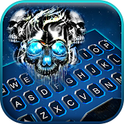 Metallic Skulls Keyboard Theme