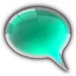 Icon image GO SMS Cyan Glass Theme