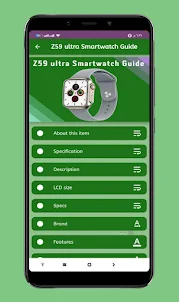 Z59 Ultra Smartwatch Guide