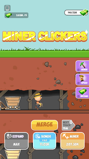 Miner Clickers Gold and Gem
