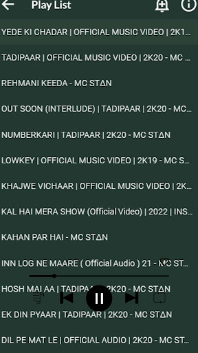 MC Stan Music Offline Screen 3