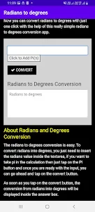 Radians to Degrees Converter