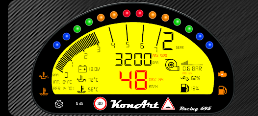 Captura de Pantalla 2 Dashboard Racing 695 android