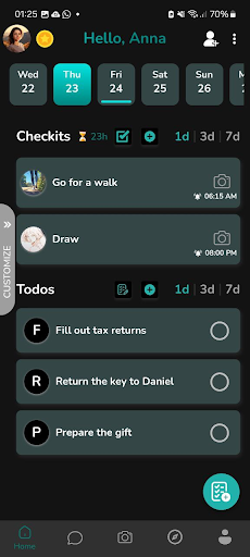 Checkit: Connect & Check Screen 2